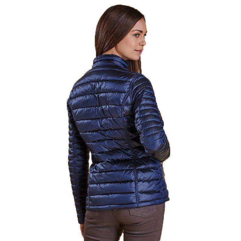 Clyde Short Baffle Quilted Jacket in Royal Navy by Barbour - Country Club Prep