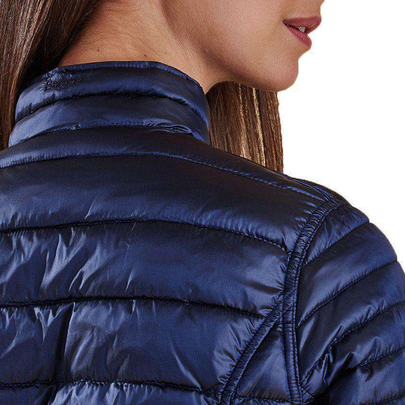 Clyde Short Baffle Quilted Jacket in Royal Navy by Barbour - Country Club Prep