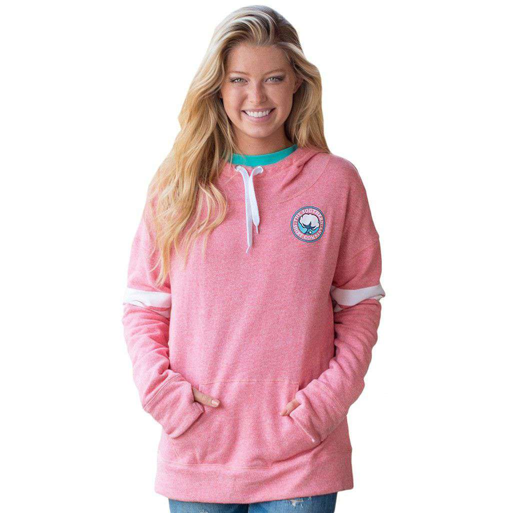 French Terry Hoodie in Rapture Rose by The Southern Shirt Co. - Country Club Prep