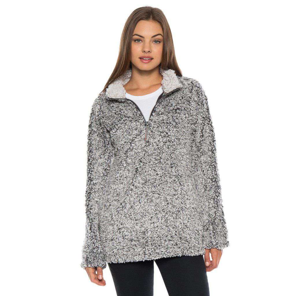 Women's Dropped Shoulder Cable Crew Jumper in Charcoal Grit