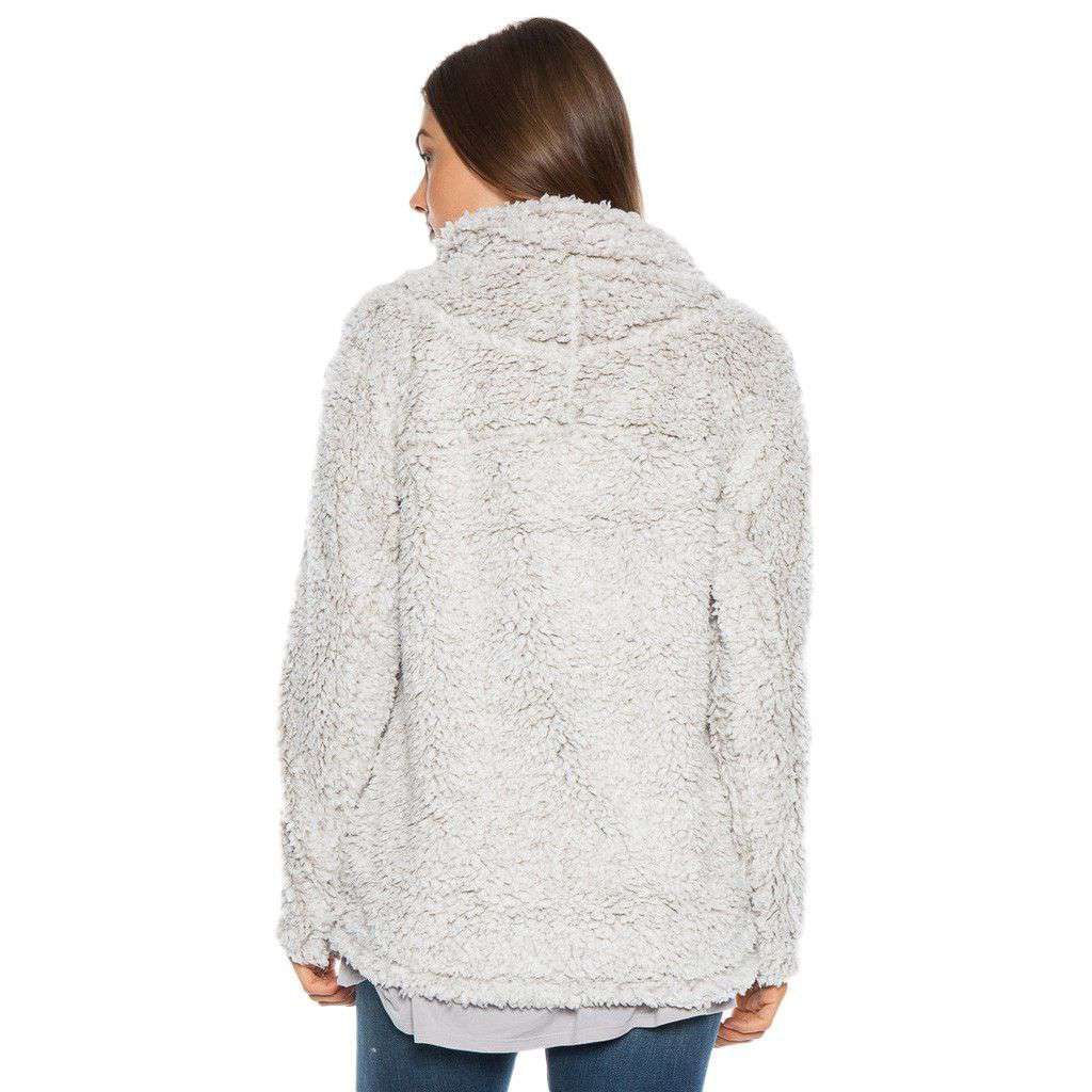 Frosty Tipped Women's Stadium Pullover in Putty by True Grit (Dylan) - Country Club Prep