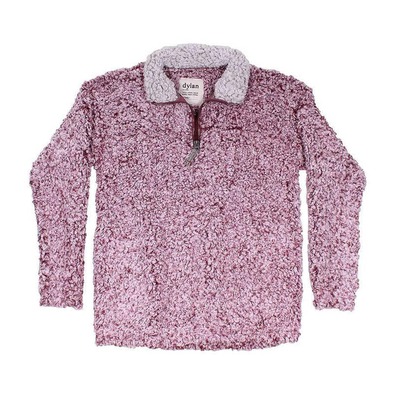 Frosty Tipped Women's Stadium Pullover in Vintage Wine by True Grit (Dylan) - Country Club Prep