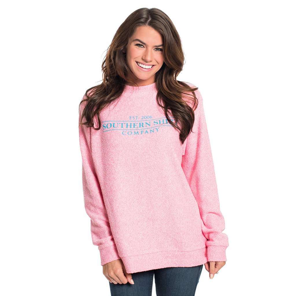 Heather Loop Knit Terry Pullover in Himalayan Pink by The Southern Shirt Co. - Country Club Prep