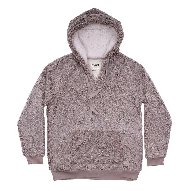 Heathered Berber Cozy Hoodie in Smoke by True Grit (Dylan) - Country Club Prep