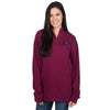 Heathered Whitacre Pullover in Cranberry by Lauren James - Country Club Prep