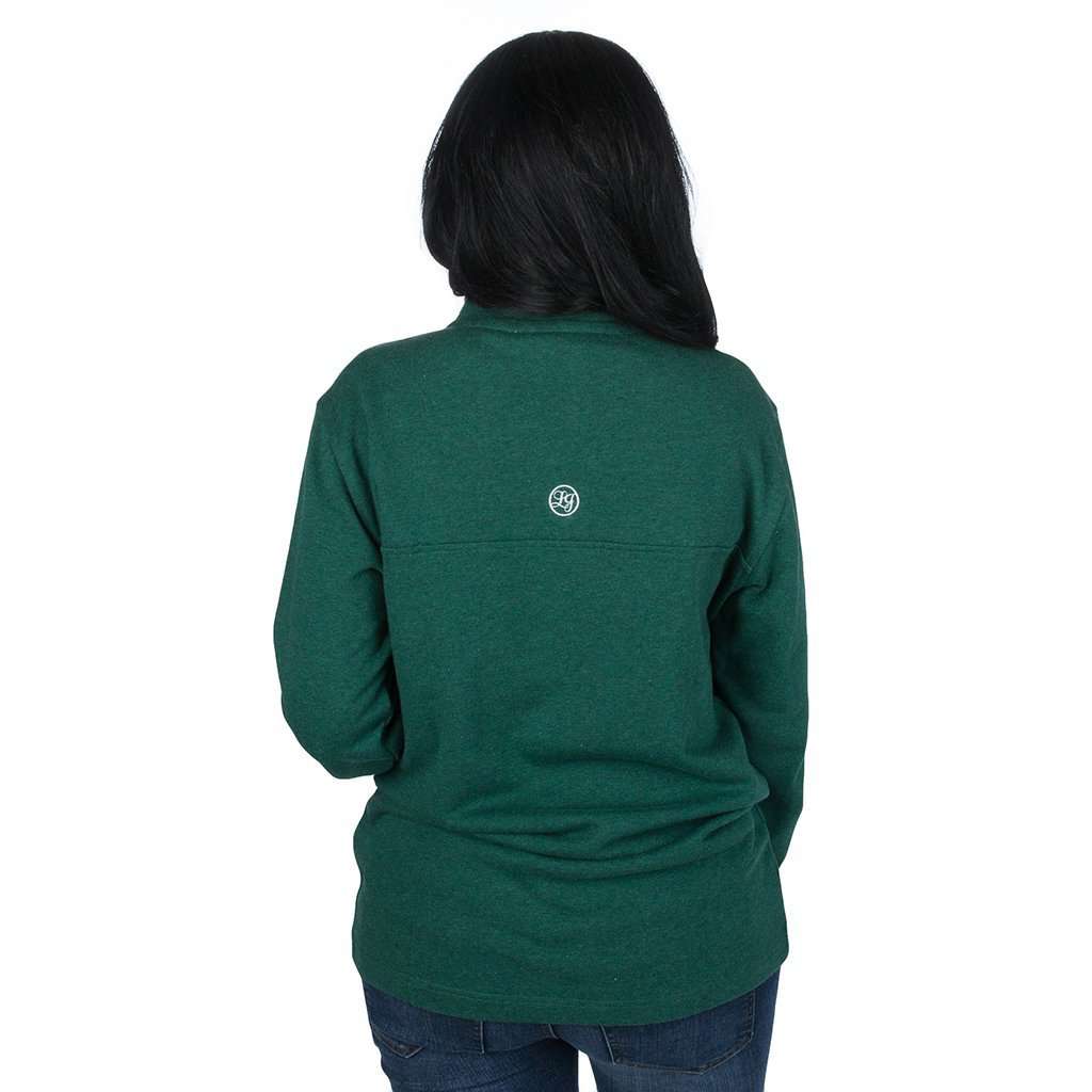 Heathered Whitacre Pullover in Evergreen by Lauren James - Country Club Prep