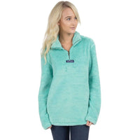Linden Sherpa Pullover in Aqua by Lauren James - Country Club Prep