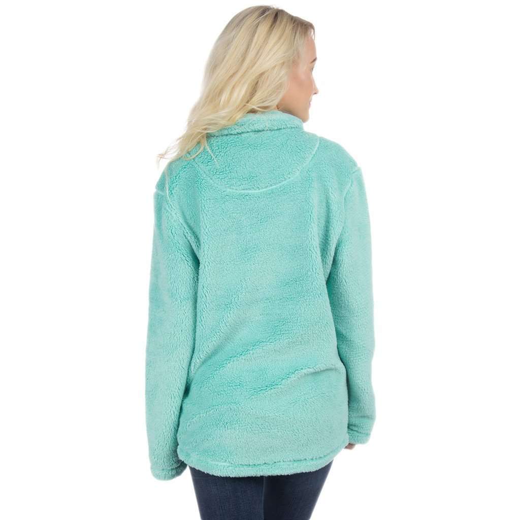 Linden Sherpa Pullover in Aqua by Lauren James - Country Club Prep