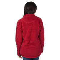 Linden Sherpa Pullover in Crimson by Lauren James - Country Club Prep