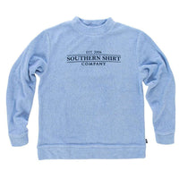 Loop Knit Terry Pullover in Brunnera Blue by The Southern Shirt Co. - Country Club Prep