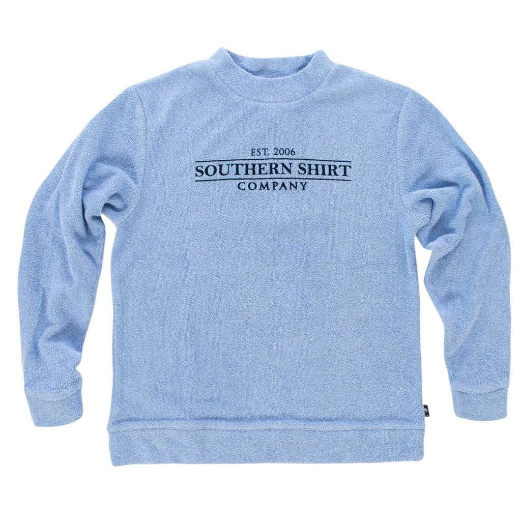 Loop Knit Terry Pullover in Brunnera Blue by The Southern Shirt Co. - Country Club Prep