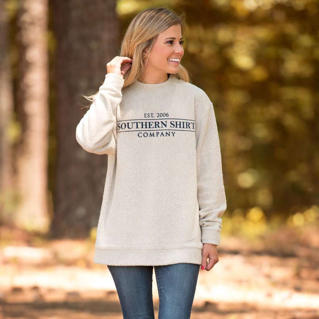 Loop Knit Terry Pullover in Pebble by The Southern Shirt Co. - Country Club Prep