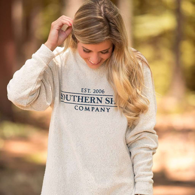 Loop Knit Terry Pullover in Pebble by The Southern Shirt Co. - Country Club Prep