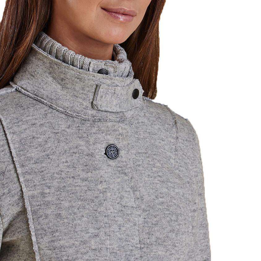 Millfire Knit Jumper in Light Grey Marl by Barbour - Country Club Prep