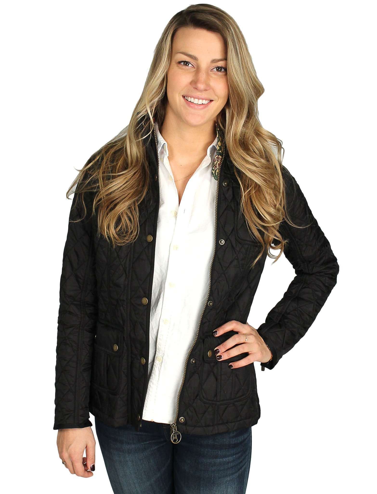 Barbour Morris Utility Quilted Jacket in Black – Country Club Prep