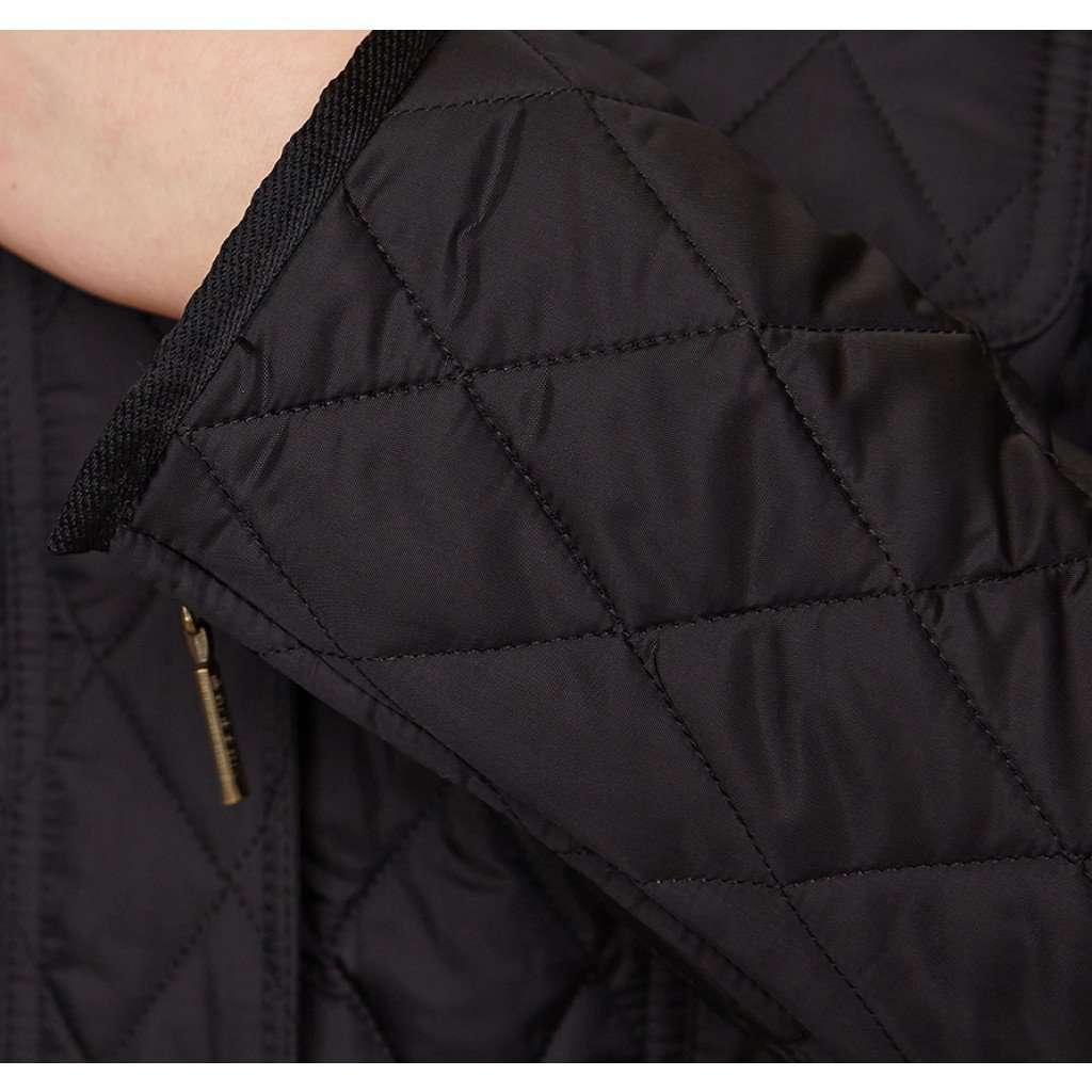 Morris Utility Quilted Jacket in Black by Barbour - Country Club Prep