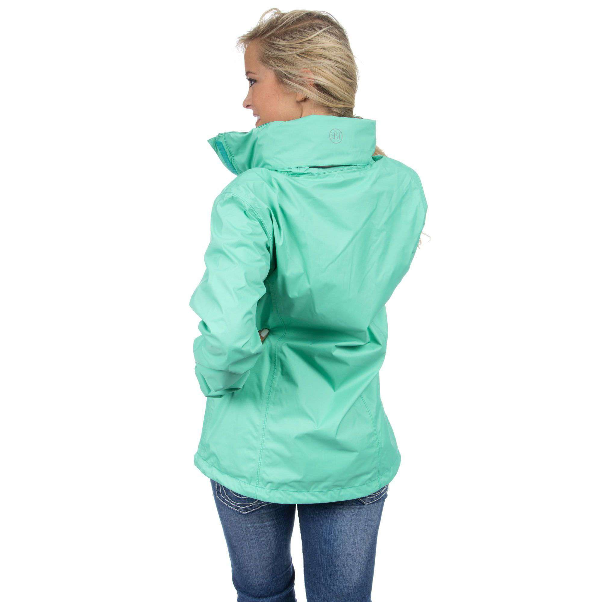 Preptec Rain Jacket in Seafoam by Lauren James - Country Club Prep