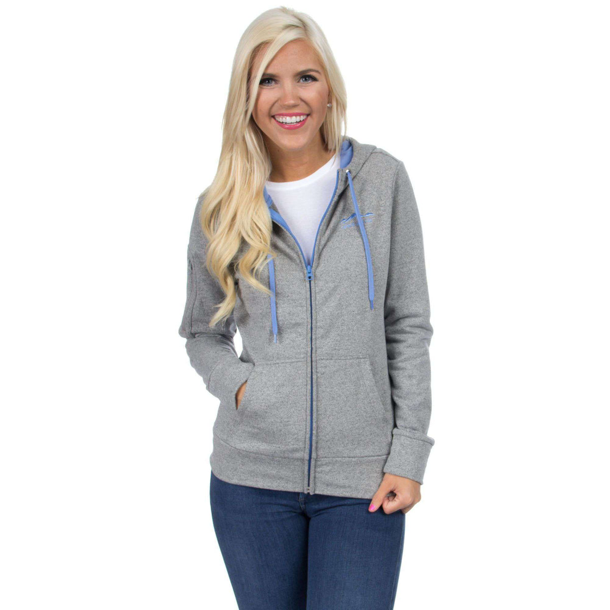 Preptec Zip Hoodie in Lilac by Lauren James - Country Club Prep