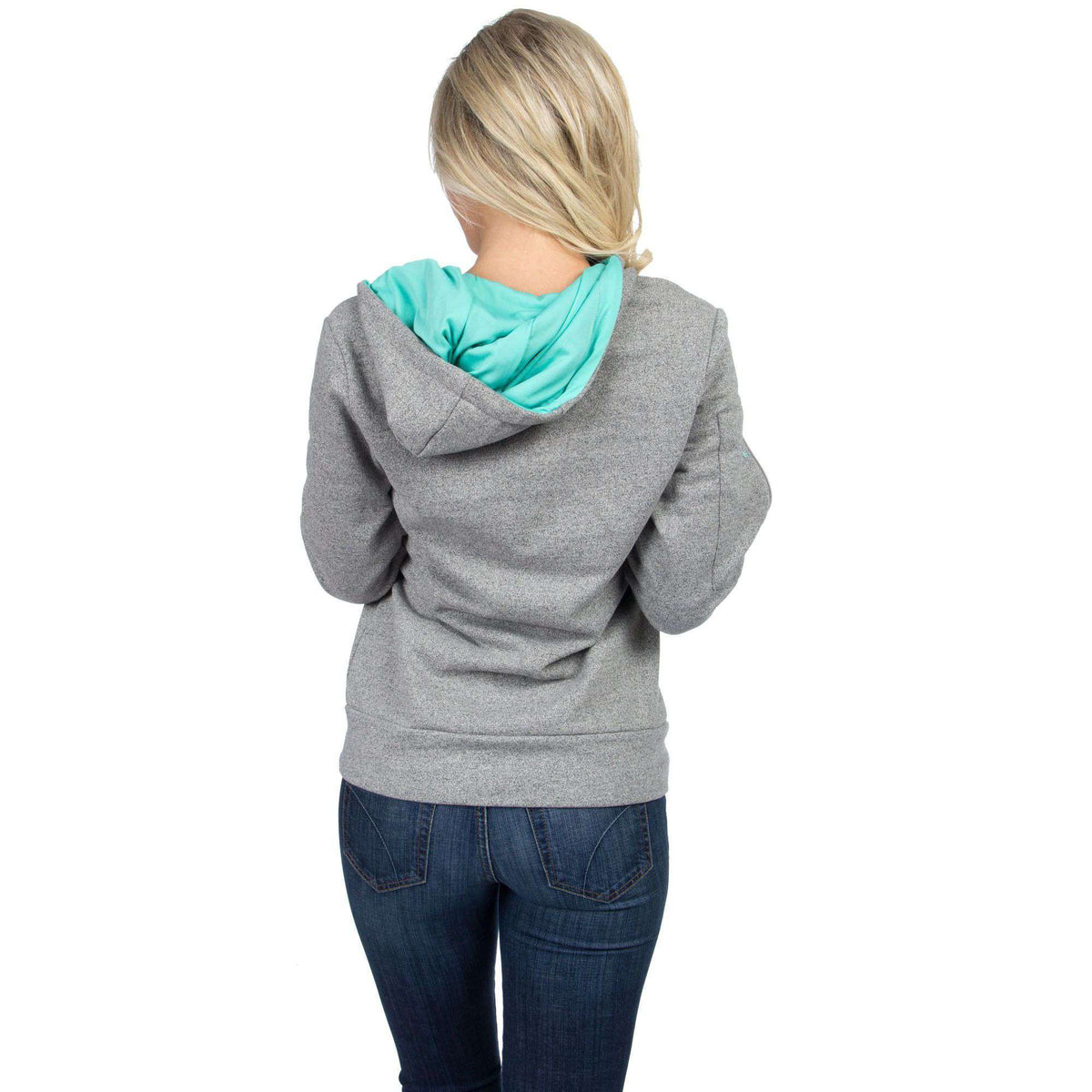 Preptec Zip Hoodie in Seafoam by Lauren James - Country Club Prep