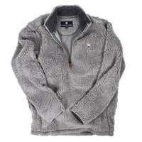 Quarter Zip Sherpa Pullover in Alloy Grey by The Southern Shirt Co. - Country Club Prep