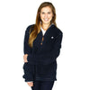 Quarter Zip Sherpa Pullover in Midnight Navy by The Southern Shirt Co. - Country Club Prep