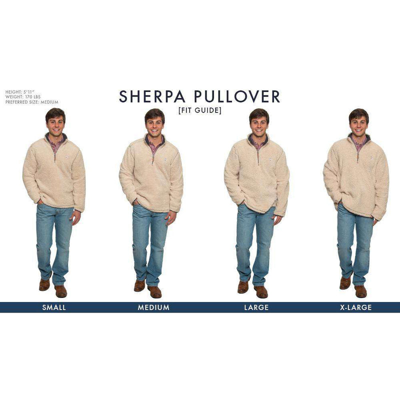 Quarter Zip Sherpa Pullover in Midnight Navy by The Southern Shirt Co. - Country Club Prep
