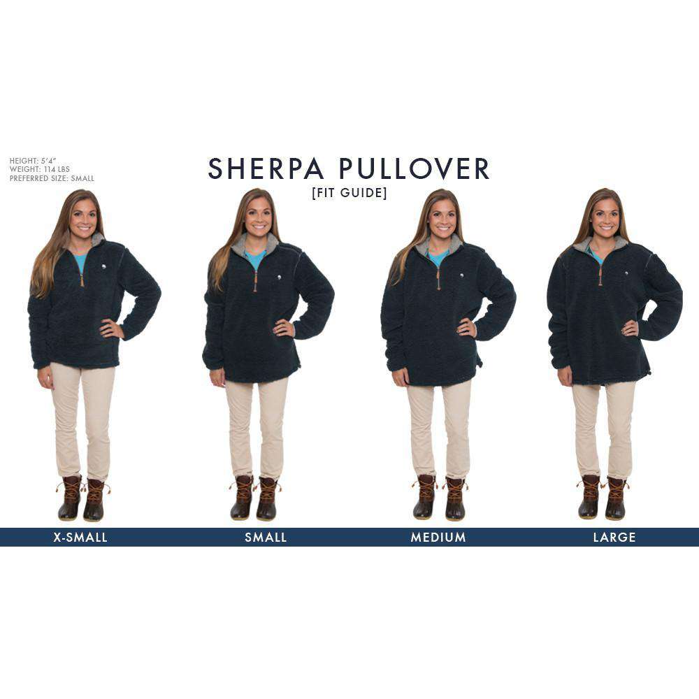Quarter Zip Sherpa Pullover in Midnight Navy by The Southern Shirt Co. - Country Club Prep