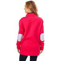 Quilted Skiptide Pullover in Raspberry by Southern Tide - Country Club Prep
