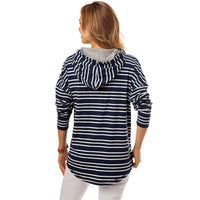 Skipper Stripe Hoodie in Nautical Navy by Southern Tide - Country Club Prep