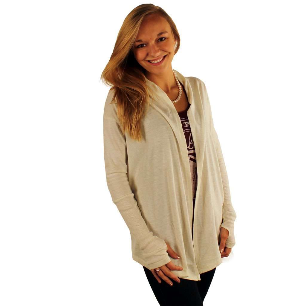 Smitten Wrap Cardigan in Cream by Geneologie - Country Club Prep