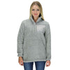 Snap Collar Sherpa Pullover in Light Grey by Everest Clothing - Country Club Prep