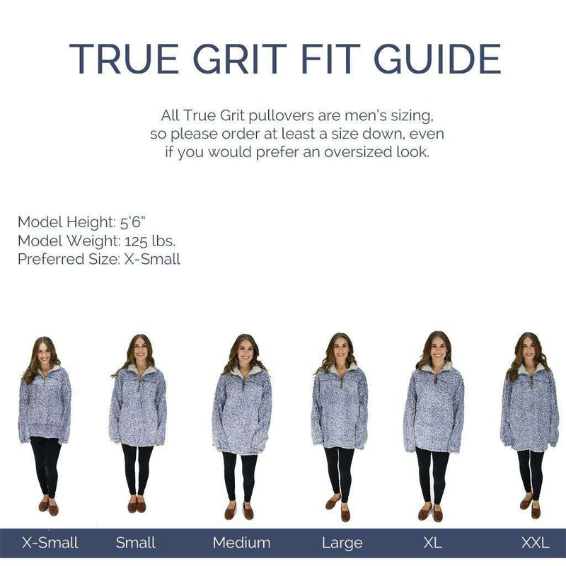 The Original Frosty Tipped Pile 1/2 Zip Pullover in Aqua by True Grit - Country Club Prep