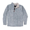 The Original Frosty Tipped Pile 1/2 Zip Pullover in Denim by True Grit - Country Club Prep