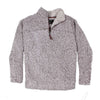 The Original Frosty Tipped Pile 1/2 Zip Pullover in Heather by True Grit - Country Club Prep