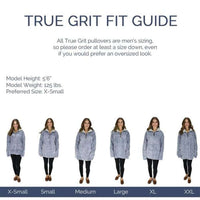 The Original Frosty Tipped Pile 1/2 Zip Pullover in Heather by True Grit - Country Club Prep