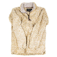 The Original Frosty Tipped Pile 1/2 Zip Pullover in Maize by True Grit - Country Club Prep