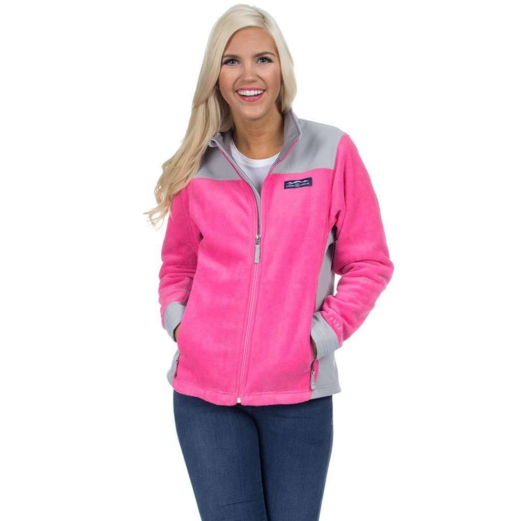 The Palmer Fleece Jacket in Fuschia by Lauren James - Country Club Prep