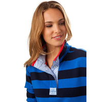 Women's Striped Skiptide Pullover in Nautical Navy by Southern Tide - Country Club Prep