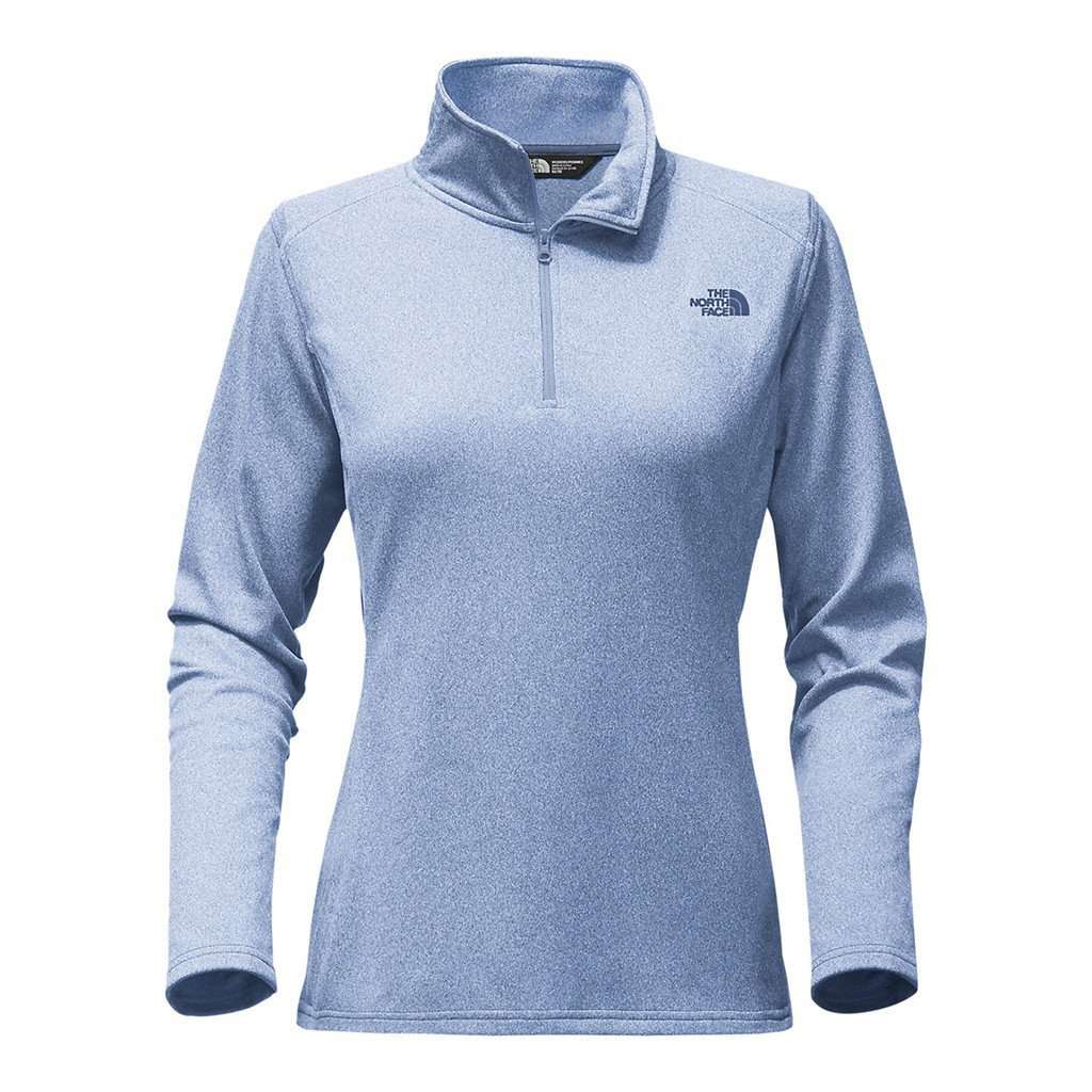 Women's Tech Glacier 1/4 Zip in Chambray Blue Heather by The North Face - Country Club Prep