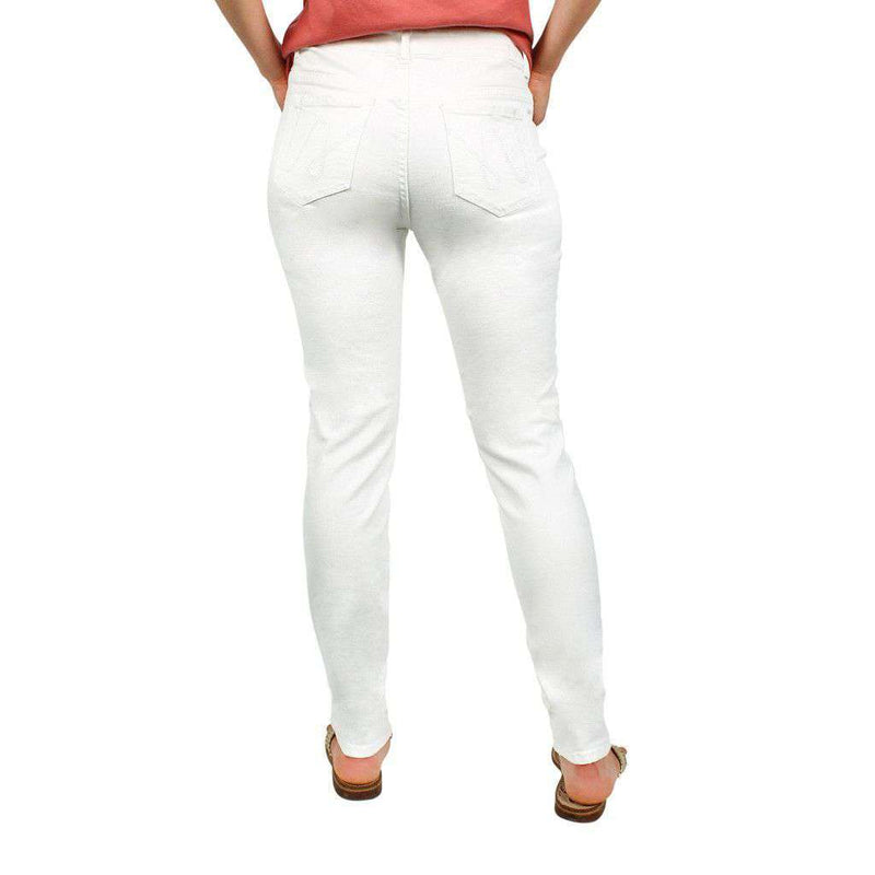 5 Pocket Jeans in White by Tyler Boe - Country Club Prep
