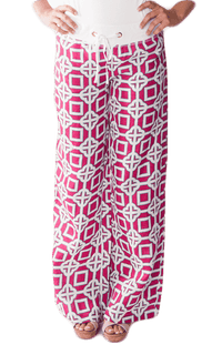 Beach Pant in Pink Charmer by All For Color - Country Club Prep