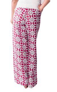 Beach Pant in Pink Charmer by All For Color - Country Club Prep