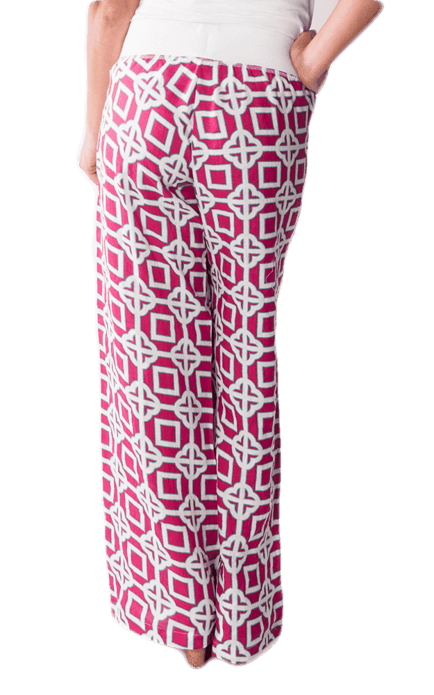 Beach Pant in Pink Charmer by All For Color - Country Club Prep