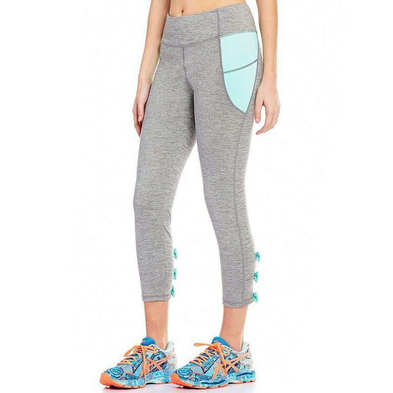Bow Back Leggings in Mint with Grey by Jadelynn Brooke - Country Club Prep