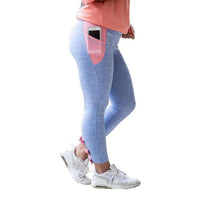Bow Back Leggings in Periwinkle with Coral by Jadelynn Brooke - Country Club Prep