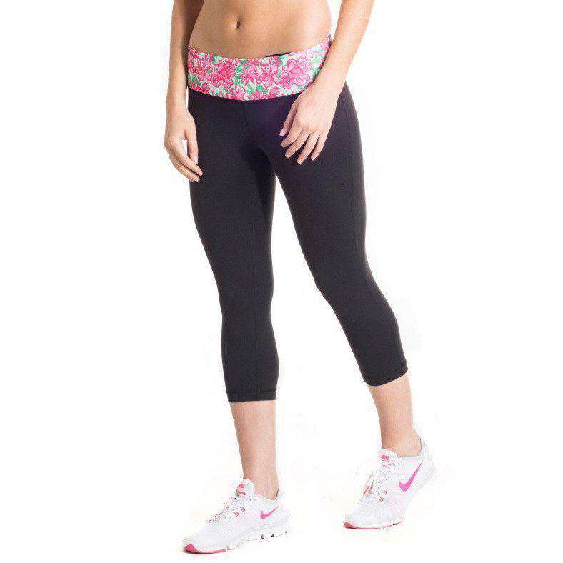 Cropped Run Runner Leggings in Let it Bloom by Krass & Co. - Country Club Prep