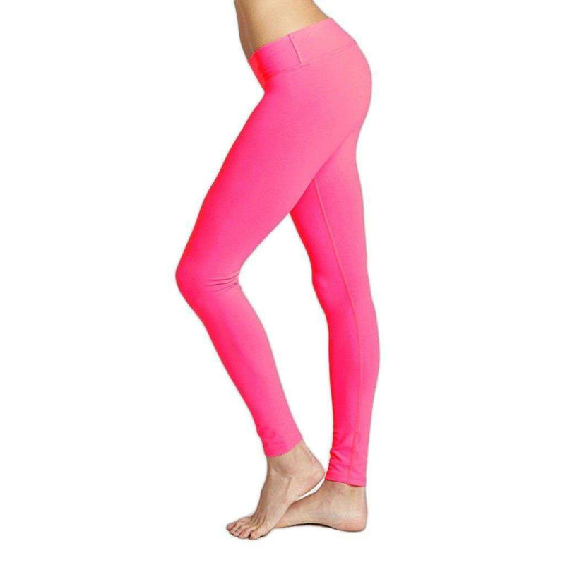 Essential Long Legging in Pink Flame by Beyond Yoga - Country Club Prep