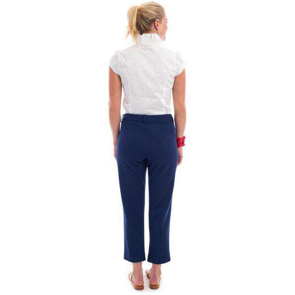 Lauren Cropped Pants in Navy by Elizabeth McKay - Country Club Prep