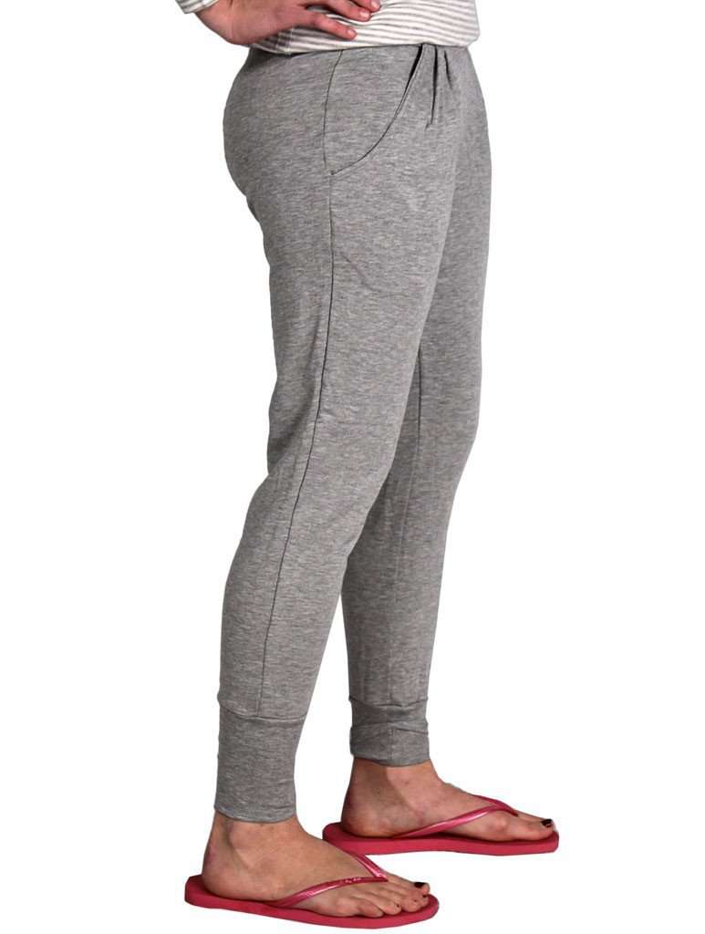 Lux Lounge Pant in Light Heather Grey by Beyond Yoga - Country Club Prep