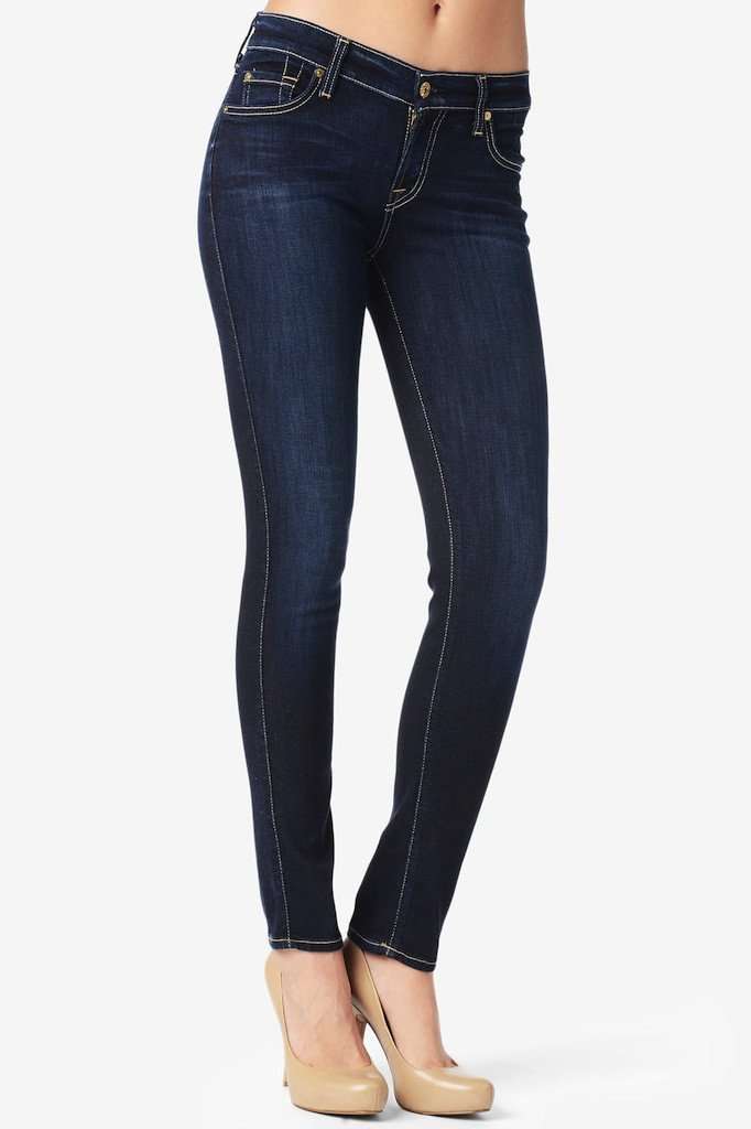 Slim Cigarette Jeans in Black Knight by 7 For All Mankind - Country Club Prep